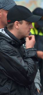 Marcel van Velzen van nazigroep Ulfhednar op Pro Patria mars