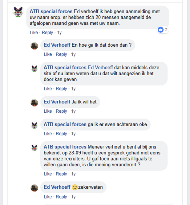 ATB recruteert leden die bereid zijn wet te overtreden